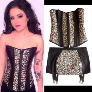 Cheetah Print Corset and Mini Skirt new in packaging!